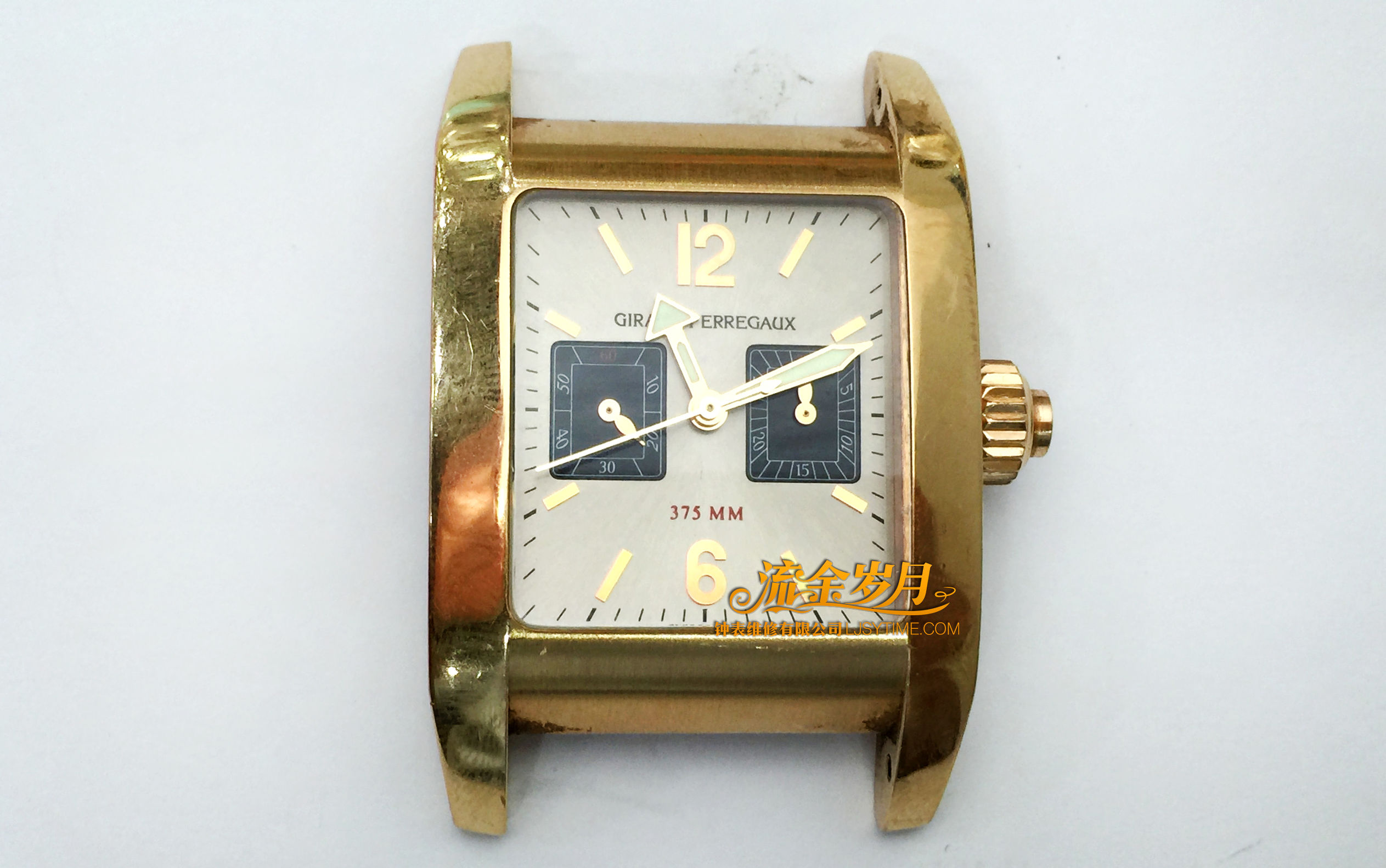 手表进水导致停走，不及时洗油真的很伤！把芯生锈断掉要换，机芯满是锈迹～看芝柏单按钮计时洗油后焕然一新