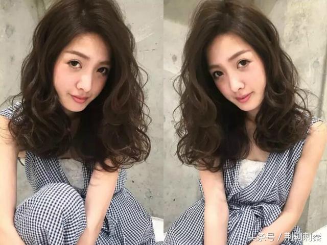 齐肩凌乱卷中长发,波浪卷中长发型图片2018