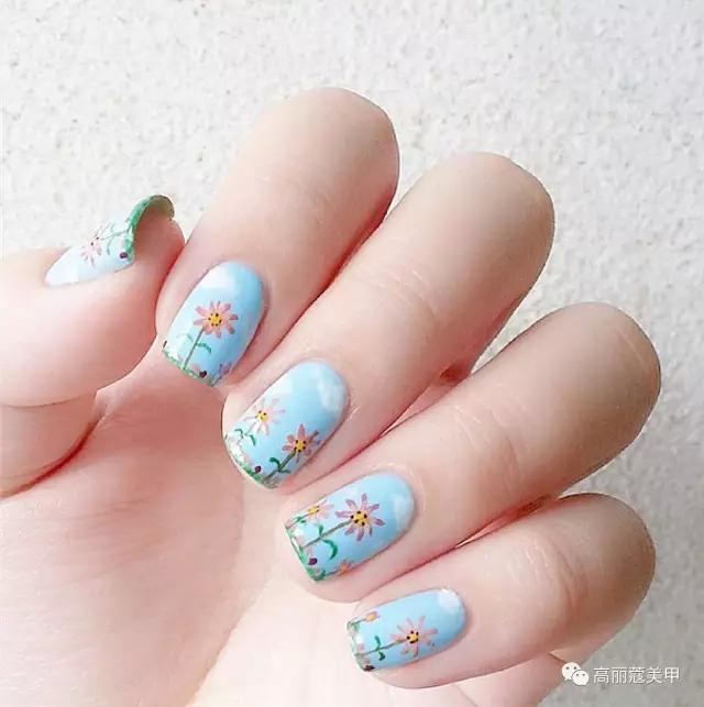 美甲推荐款式仙女,美甲推荐小花