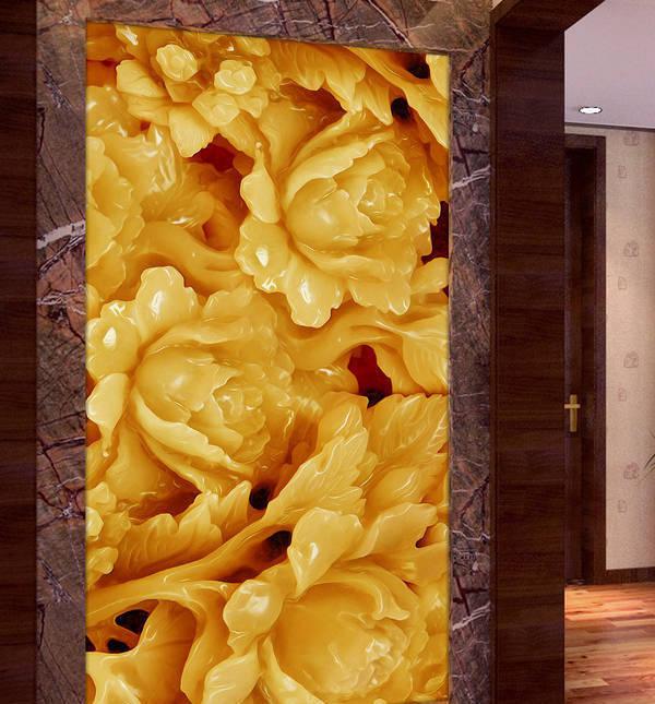 玉雕背景墙,岫岩玉雕背景墙