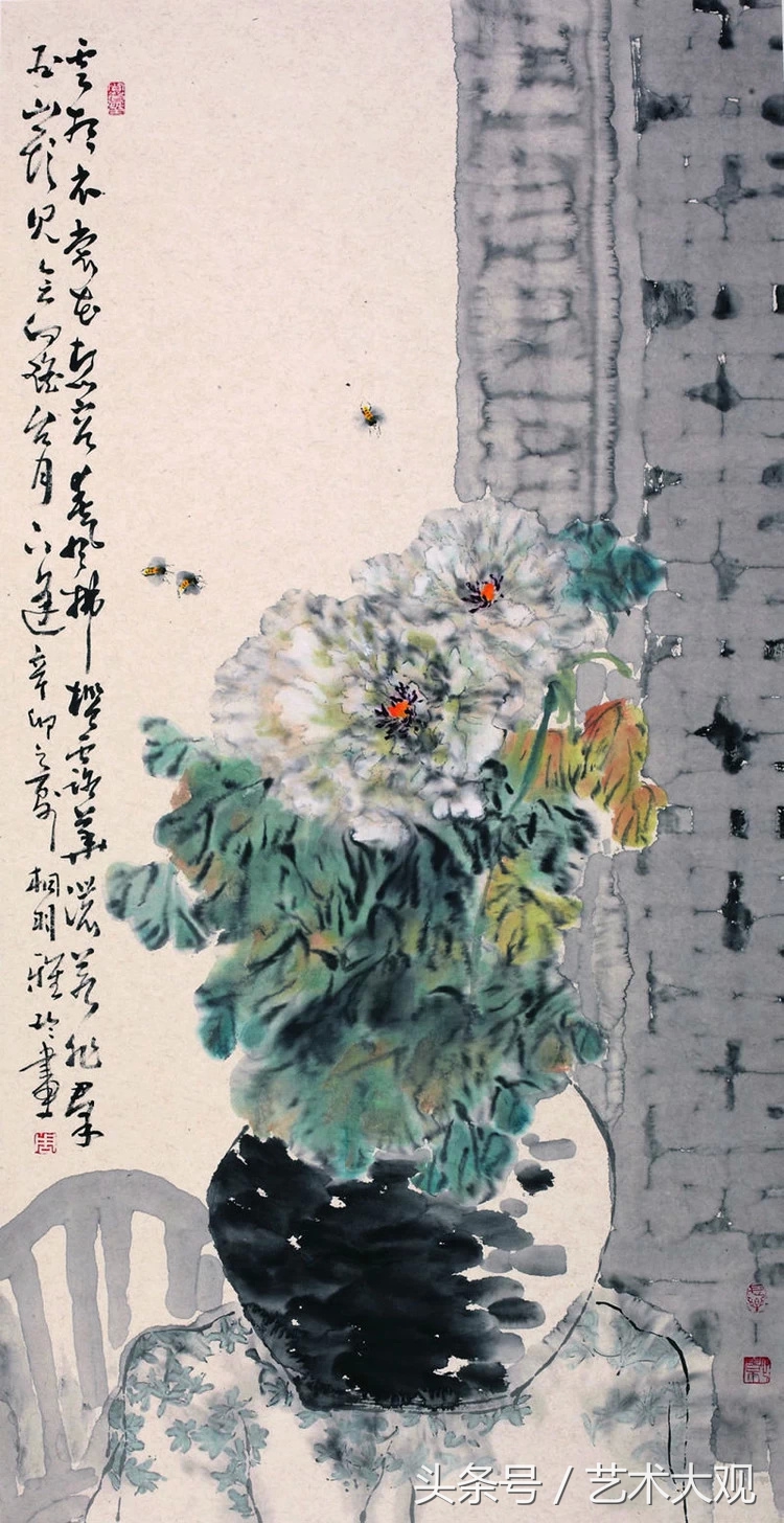 郭怡琮国画花卉作品欣赏图片,梁至淳国画花鸟作品欣赏