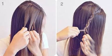 春日出游直发发型,春日直发扎发