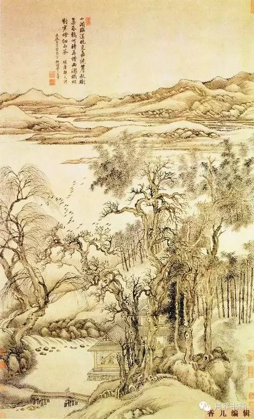 清代龚贤山水画高清大图,清代山水画名家作品欣赏