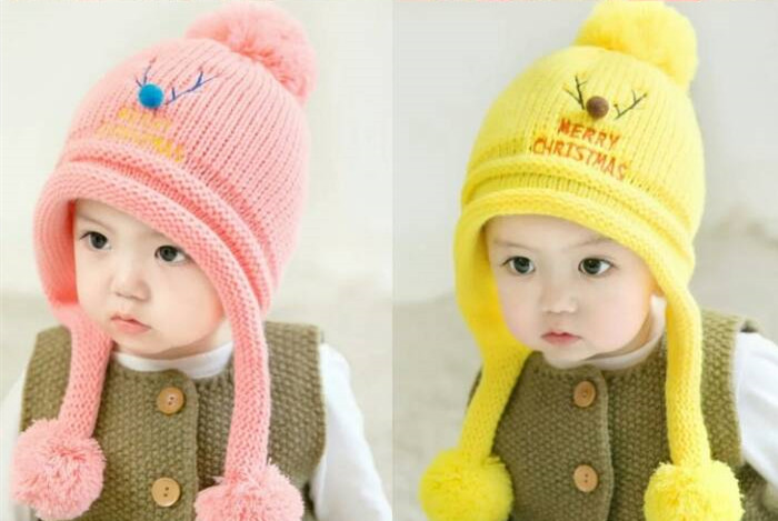 超级超级萌的宝宝帽,洋气超萌的女宝宝帽