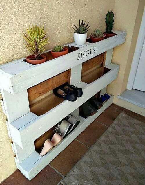 用废弃的木板做鞋架,装修剩余的木板做鞋架效果图