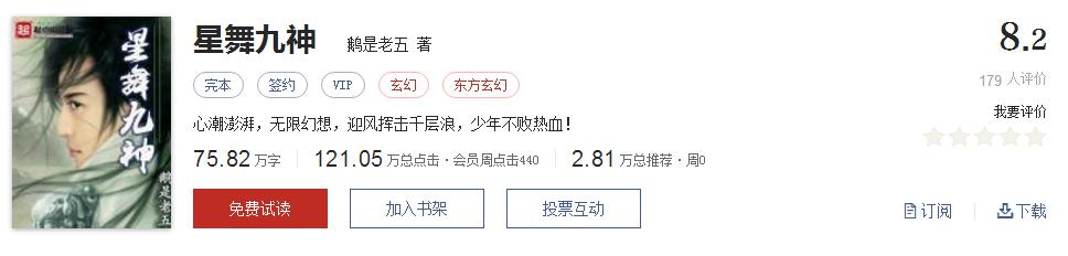 起点热门网络小说排行,起点文笔好9分以上的小说