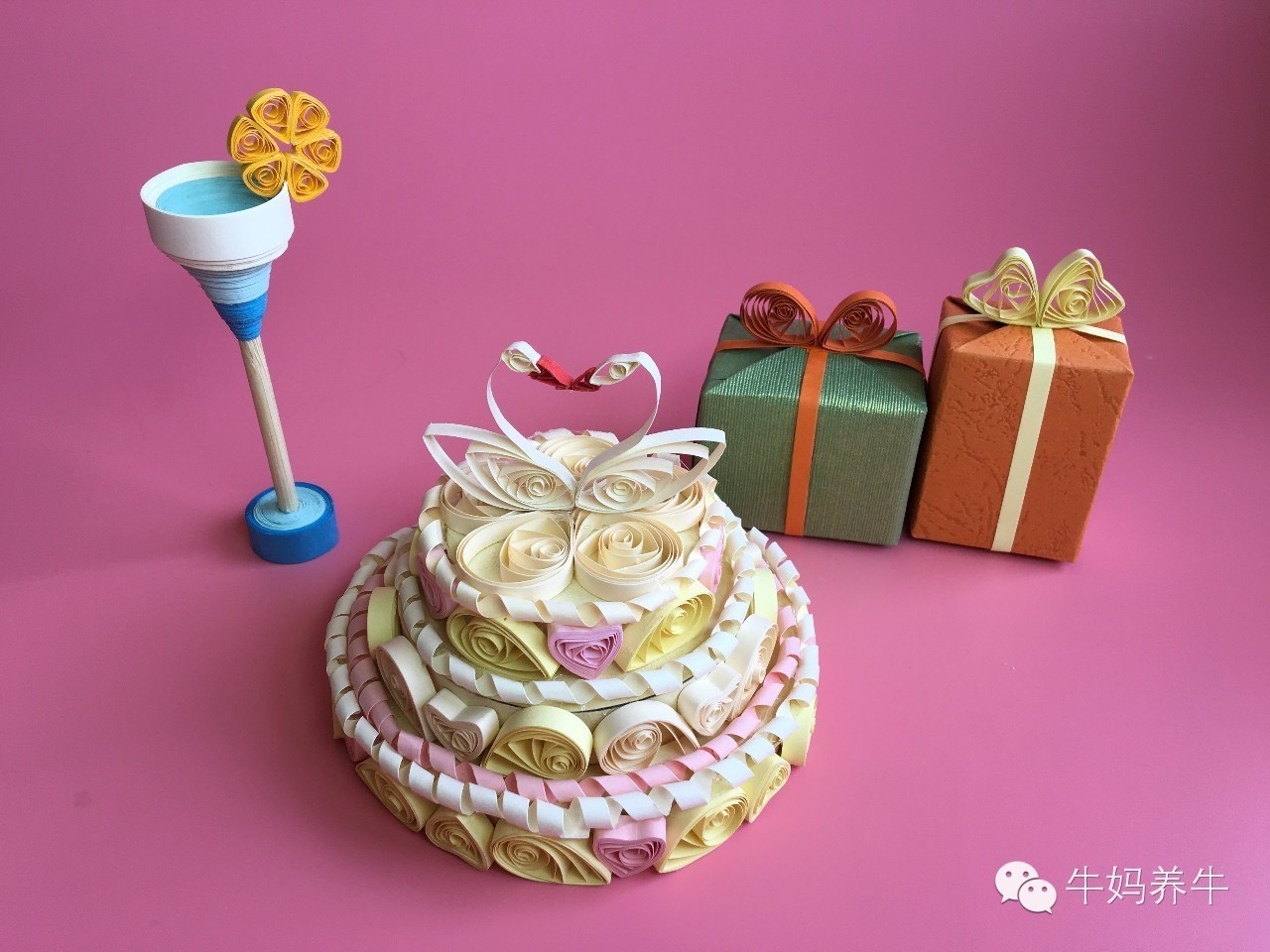 衍纸创意手工简单图片,衍纸手工亲子