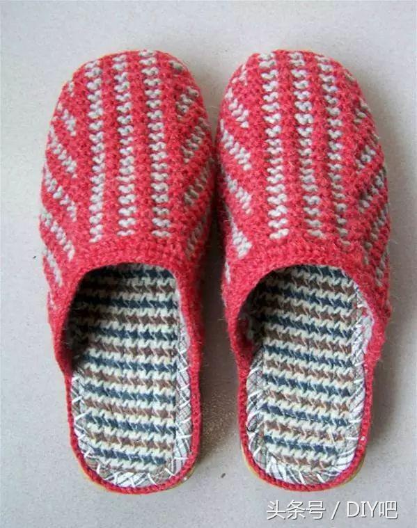 毛线拖鞋的鞋面用棒针怎么起针,儿童棒针毛线拖鞋教程完整版