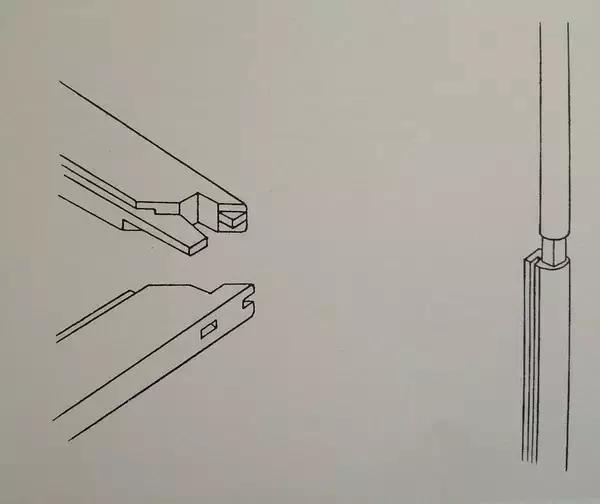 霸王枨榫卯结构图,粽角榫内部结构