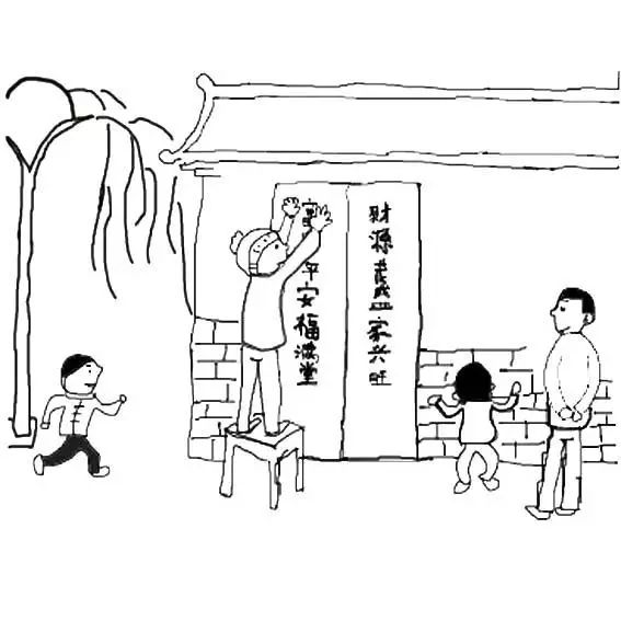 春节简笔画幼儿园简单,怎么画灯笼和鞭炮简笔画