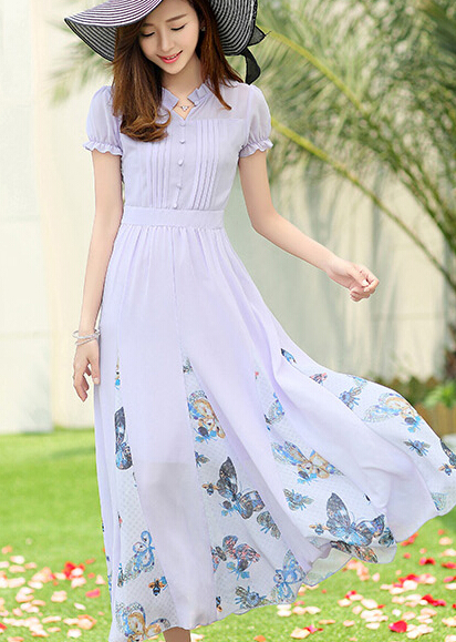 雪纺连衣裙气质高级感轻奢夏天,雪纺连衣裙时尚减龄穿上超迷人