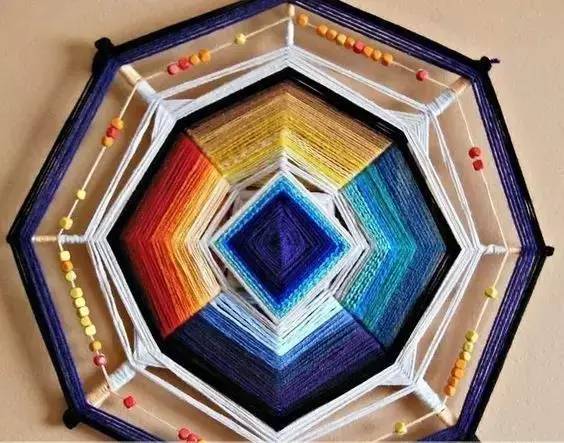 用毛线和竹棍编十字架,木棍编织方法图解