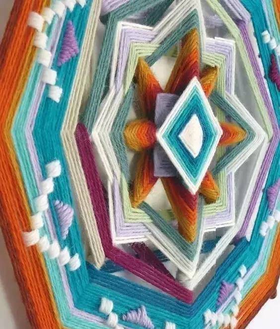 用毛线和竹棍编十字架,木棍编织方法图解