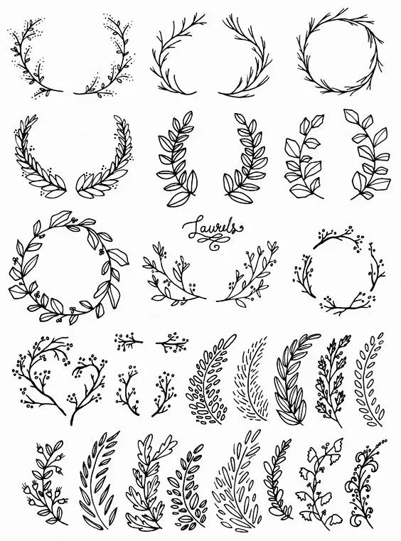 手帐边框简单又漂亮100个,手帐插画简笔画边框