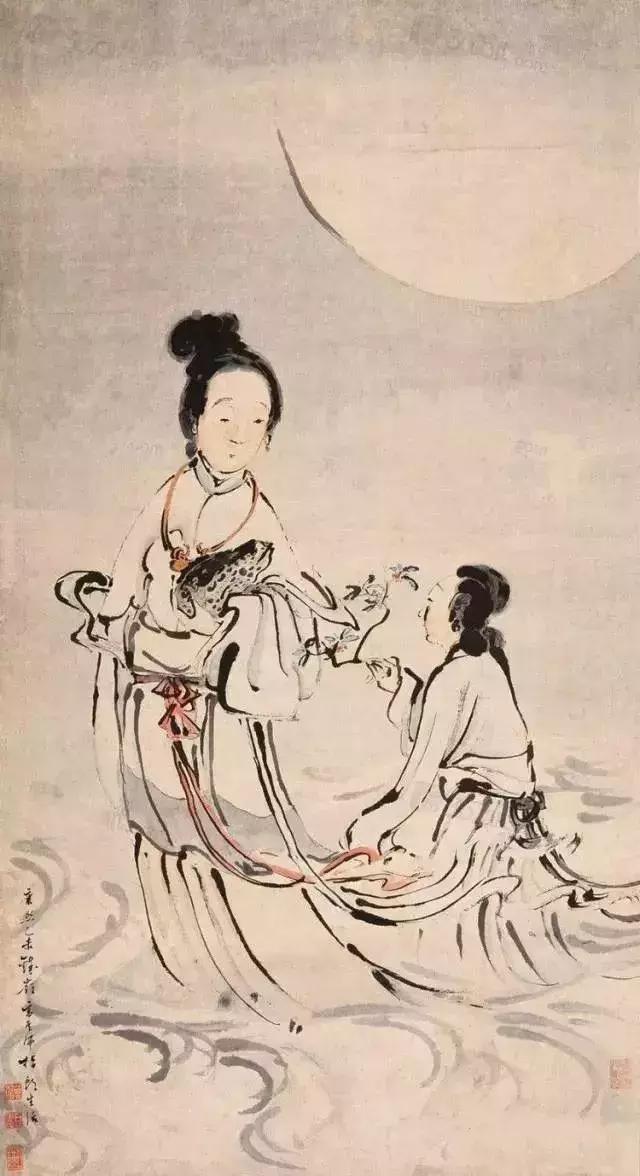 史上经典诗书画伴您中秋月更圆,中秋夜的诗书画
