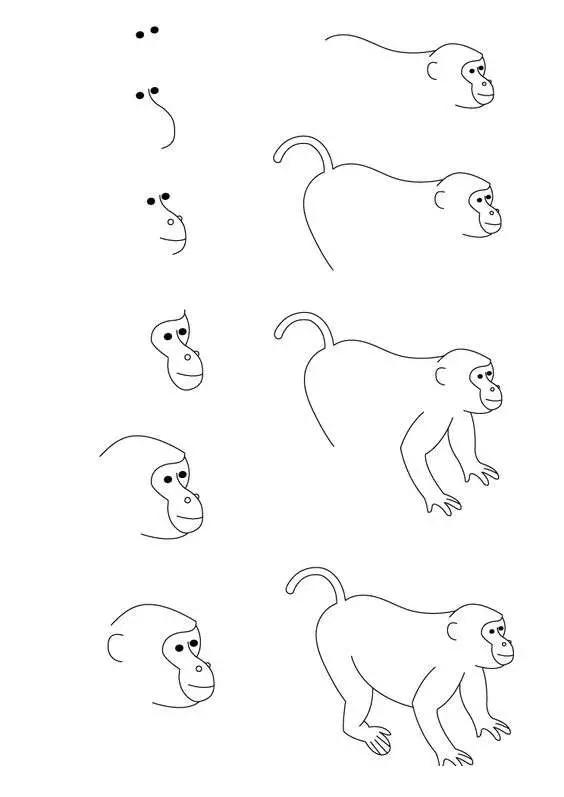 如何快速画动物简笔画,手把手教画动物简笔画