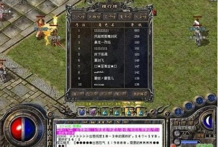 热血传奇名人堂名单以及装备,热血传奇8区名人