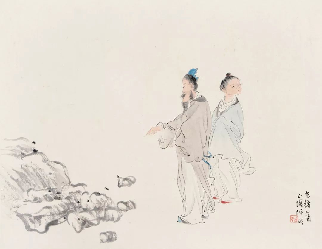 线条无人超越的大师任伯年 (任伯年线条作品)