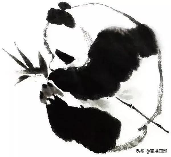 儿童国画熊猫的画法,国画熊猫画法视频
