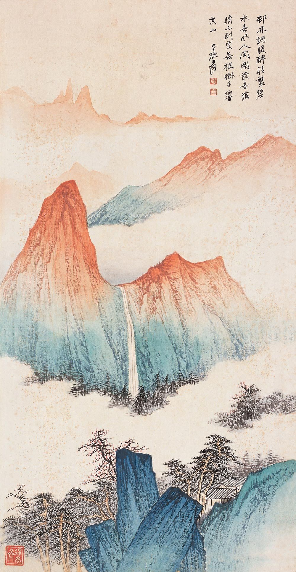 张大千经典十幅,张大千100幅经典作品