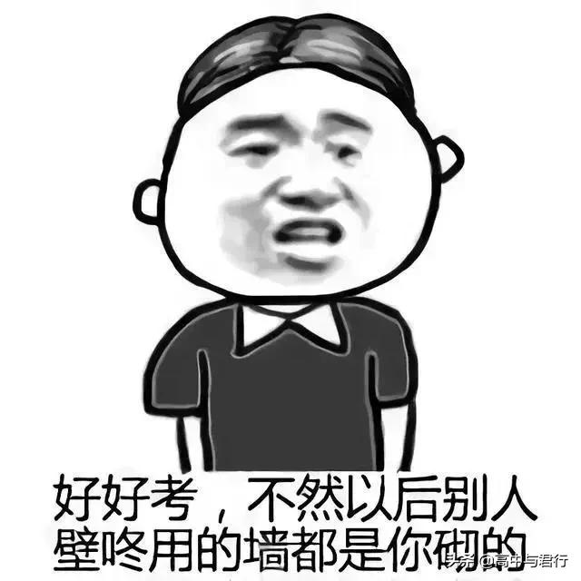 “好好考，不然以后别人壁咚用的墙都是你砌的”
