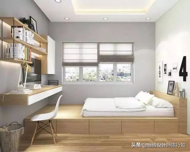 榻榻米设计让你的卧室1变5,40平米卧室榻榻米装修效果图