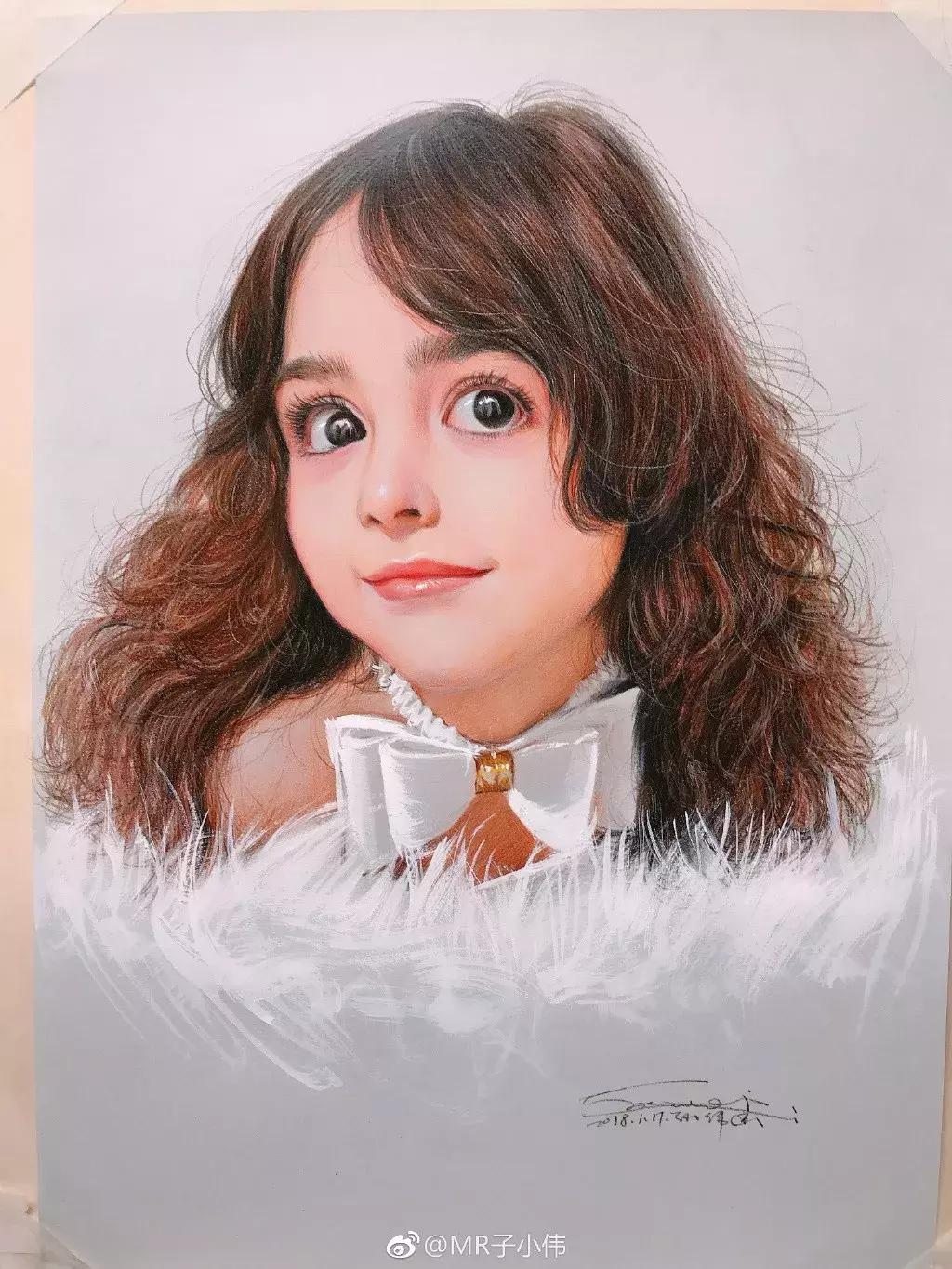 写实彩铅画,超好看素描画迪丽热巴