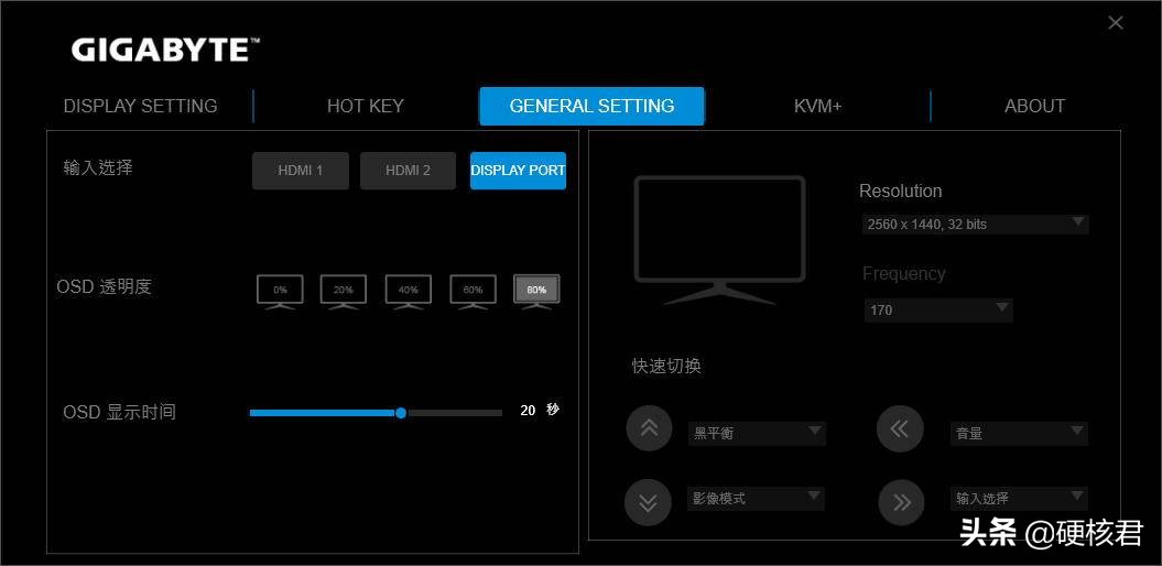 技嘉m27q显示器评测,技嘉m27qkvm