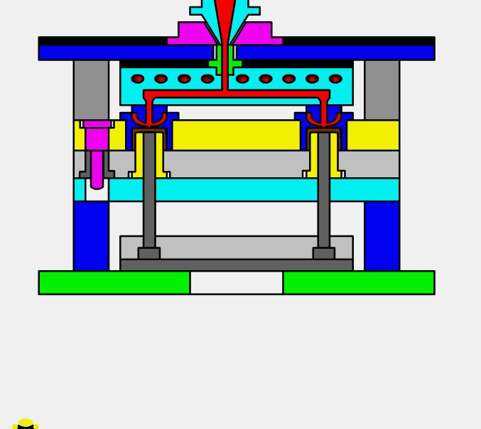 缩口模具结构原理动画,模具经典结构180例