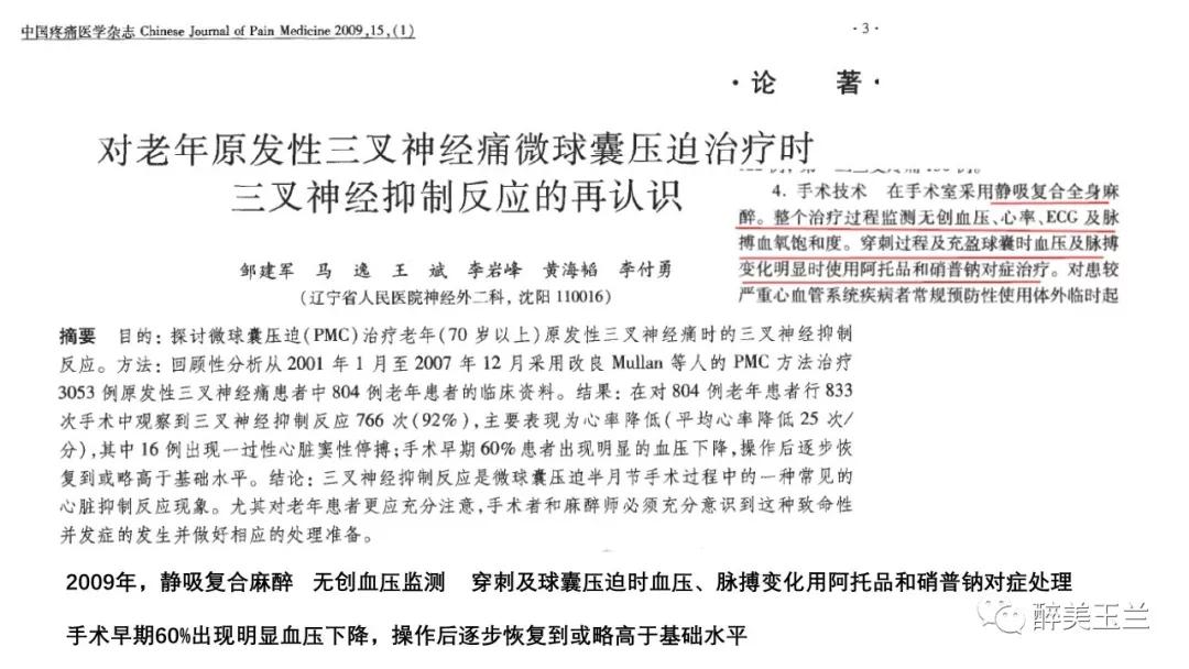 病例分享丨三叉神经节微球囊压迫术的麻醉管理