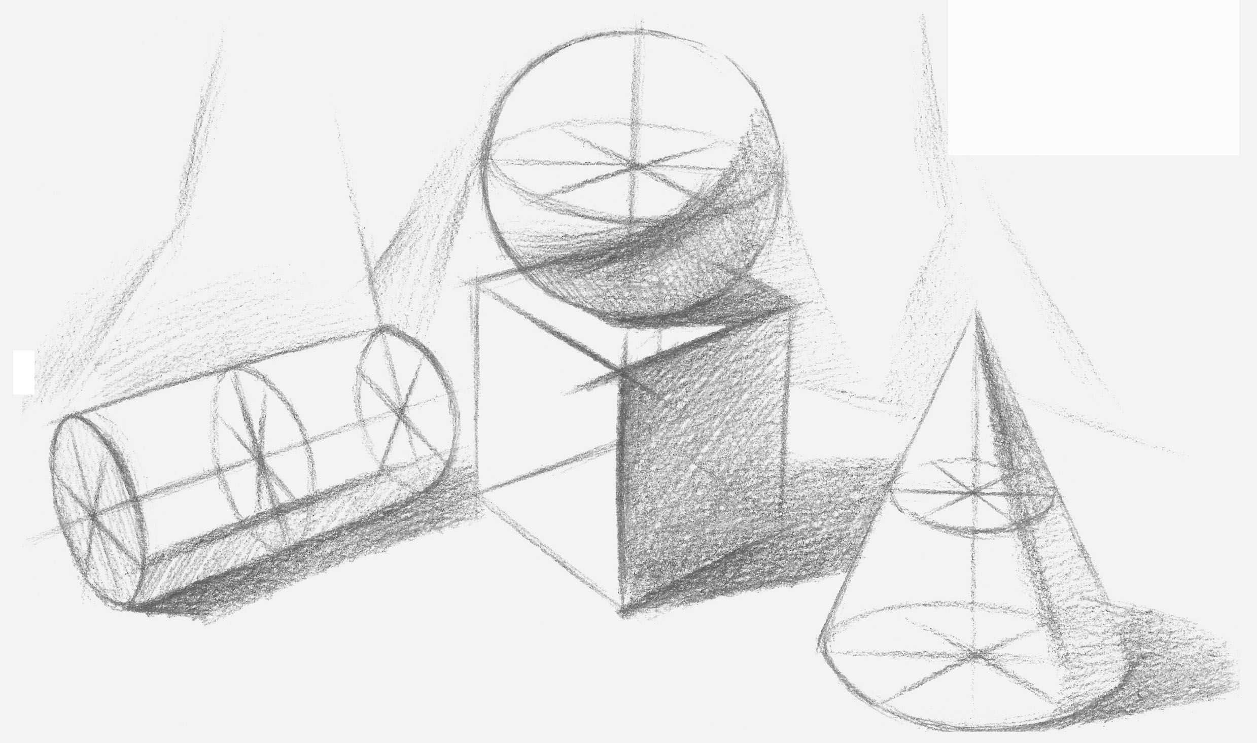 结构素描几何体教学长方形,16种素描基础几何体画法