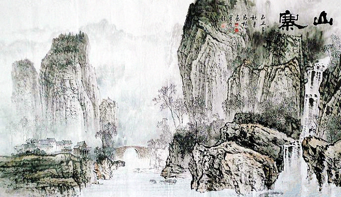昌林水墨荷花国画,杨昌林山水画