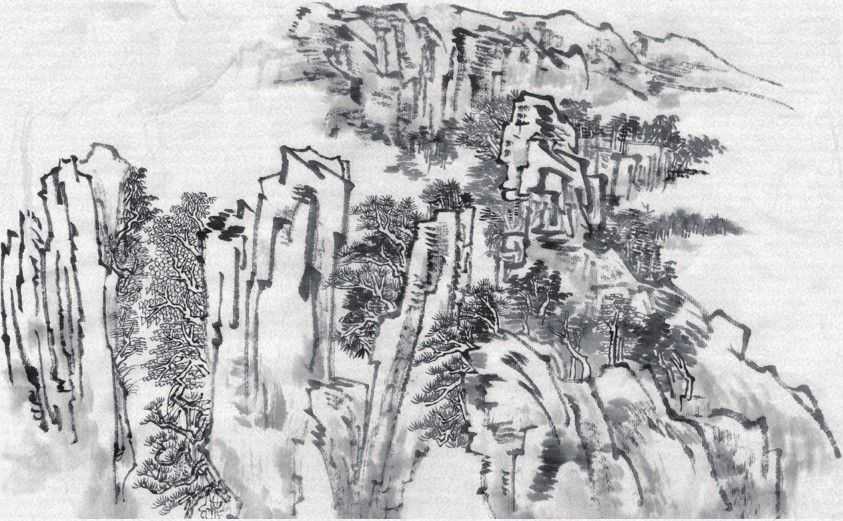 儿童山水画10-12岁国画范画,零基础国画山水画教学视频