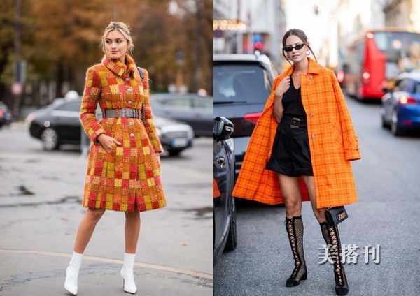 MiniPeace格纹大衣,短款格纹毛呢大衣的搭配方法