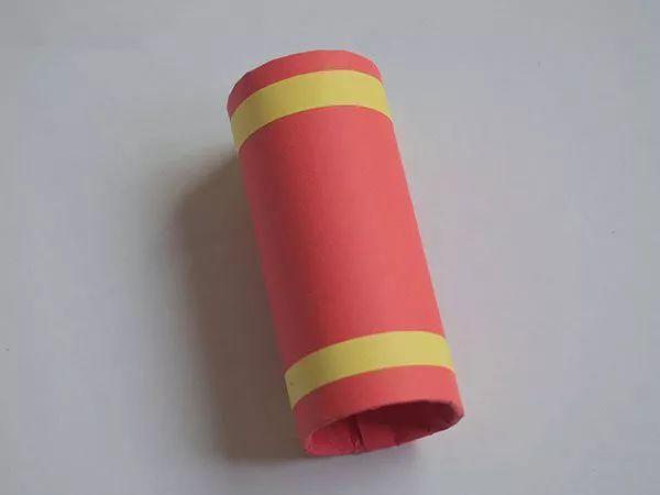 元旦节手工纸灯笼鞭炮,元旦手工立体鞭炮
