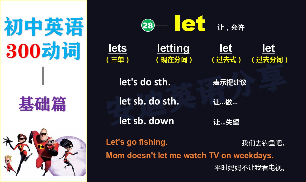 初中英语动词25讲：let让某人做某事，到底有几种表达？