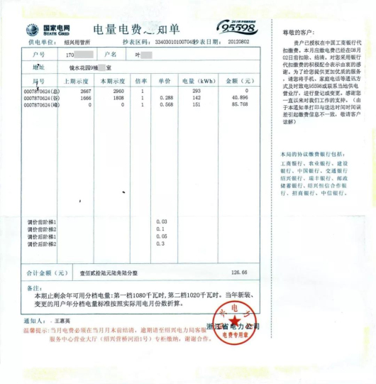 攒了80多年的电费单告诉你中国的电价