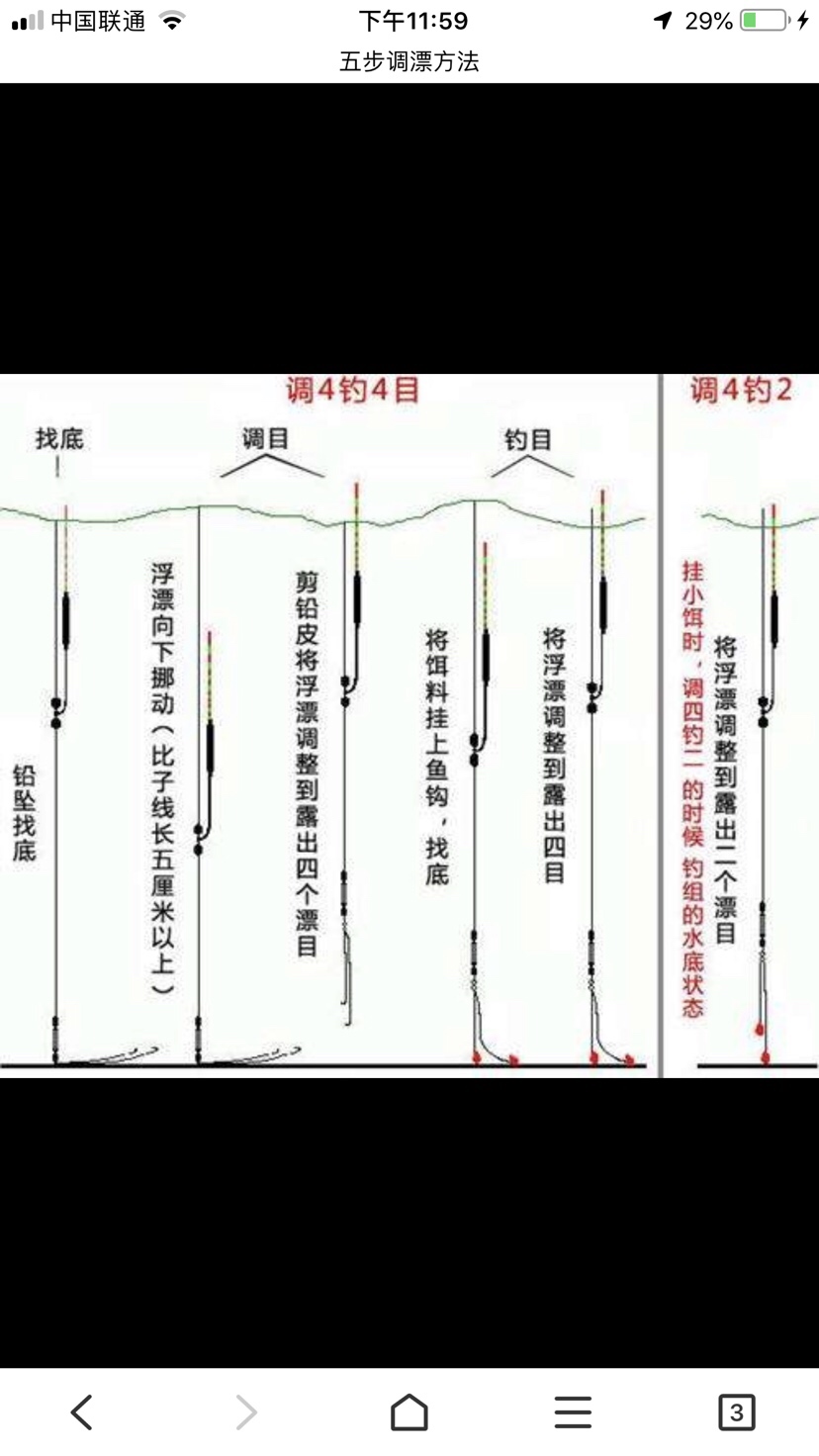 加粗2目挂蚯蚓调漂方法图解,七星漂带双钩调漂的正确方法图解