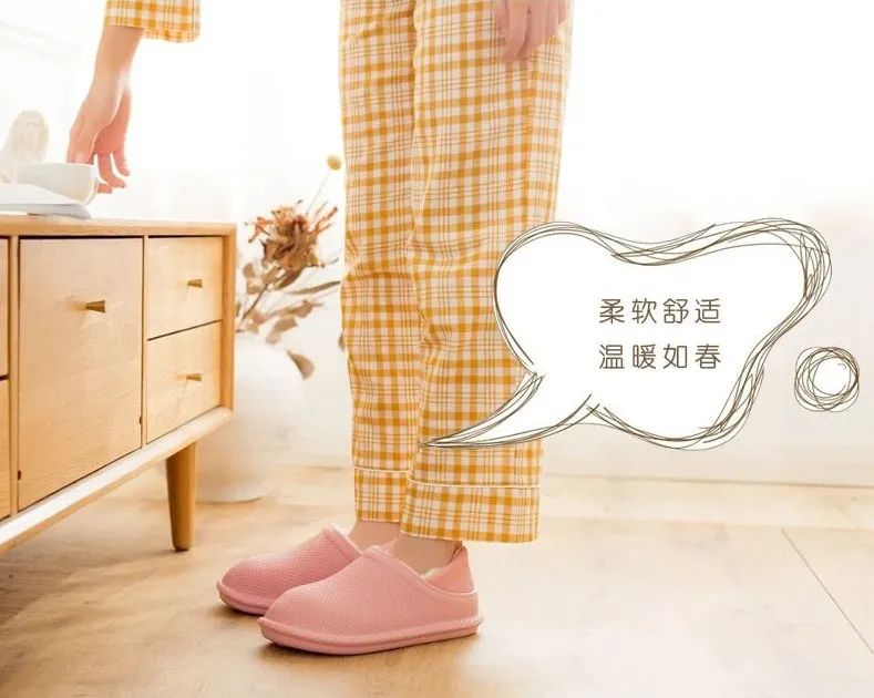 穿着舒服加绒防雨鞋,冬季慵懒风鞋防水