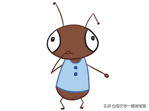 蚂蚁乌鸦鸽子兔子的简笔画,简笔画蚂蚁教程