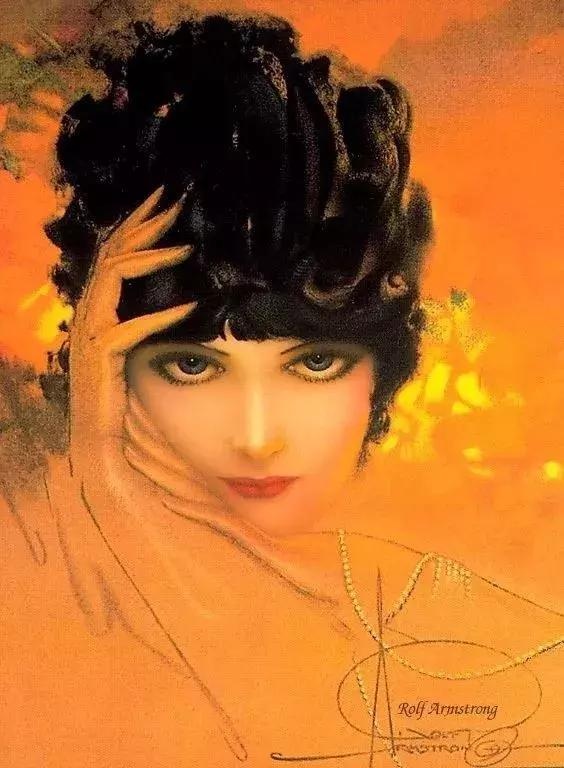 色粉画人物欧美姑娘经典,美国画家笔下美女