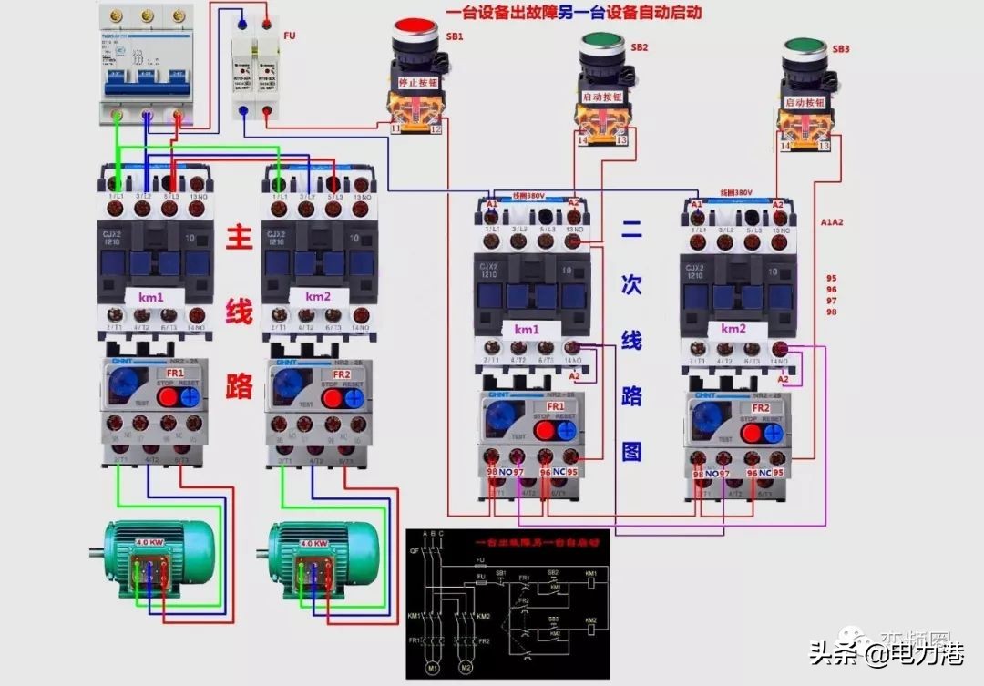 零基础领会电工彩图自学速成,零基础学电工高清彩图接线