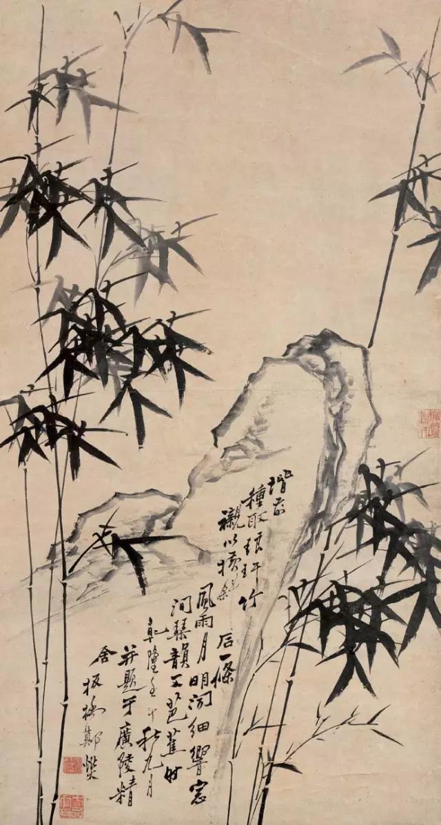 郑板桥水墨兰竹图,郑板桥水墨花鸟作品