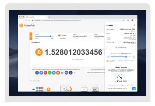 国外*赚网**项目：免费挖*币特比**的浏览器CryptoTab