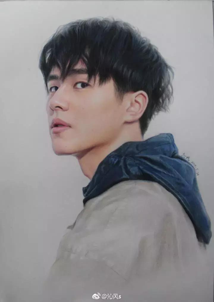 写实彩铅画,超好看素描画迪丽热巴