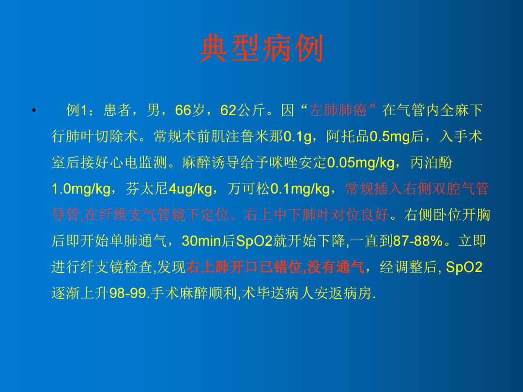 精品课件丨术后低氧血症的原因及对策