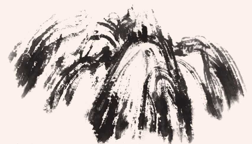 山水画教程水彩风景简单,山水画画水教学视频