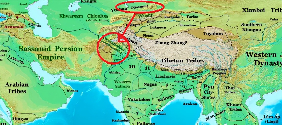 嚈哒汗国版图演变,嚈哒帝国是现在的哪里