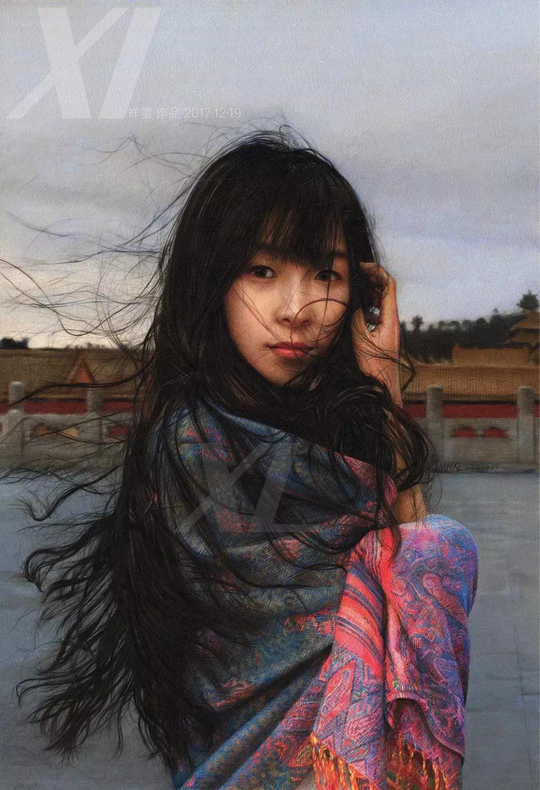 写实彩铅画,超好看素描画迪丽热巴