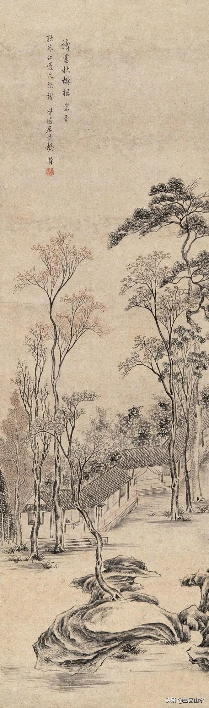 最真实的国画山水画,当代国画山水中的点景人物